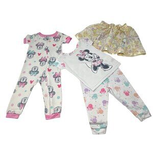 Disney Baby Girls 4-Piece Minnie Mouse - Pajamas, Shirt, Pants &‎ Skirt Size 12M